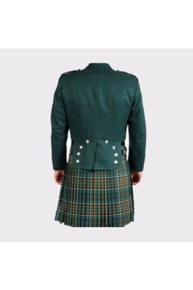 100% lana de Escocia escocés gris Argyle Prince Charlie Kilt chaqueta abrigo F1 SAJ1 